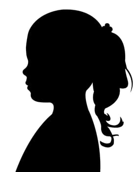 a child head silhouette vector