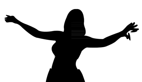 belly dancer silhouette vector