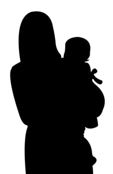 mother and her baby girl portrait