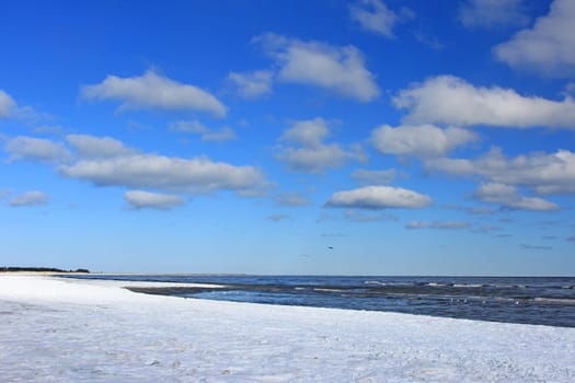 Winter on the Baltic Sea,near Prerow,Vorpommersche Boddenlandschaft National Park,Darss,Mecklenburg-Vorpommern,Germany