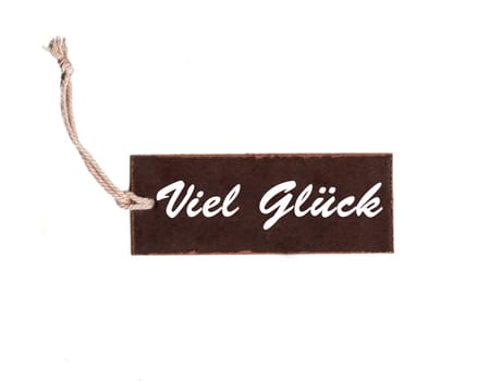 Label Cardboard Paper Cord Good Luck