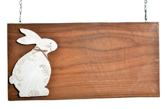 old wooden sign Easter bunny