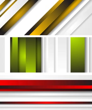 Abstract striped vector color banners