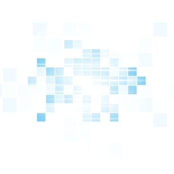 Abstract white and blue squares backdrop