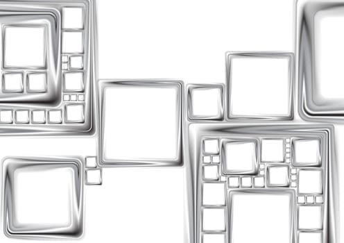 Abstract silver squares vector tech design