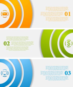 Abstract infographic vector tech banners