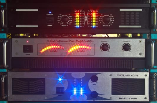 music equalizer,  Sound waves set. Music background
