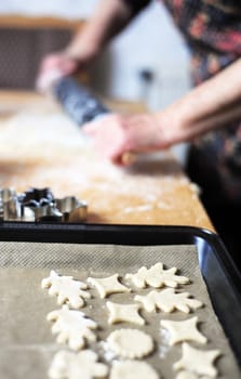 Baking cookies
