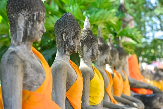 Buddha Status at Wat Yai Chaimongkol in Ayutthaya, Thailand