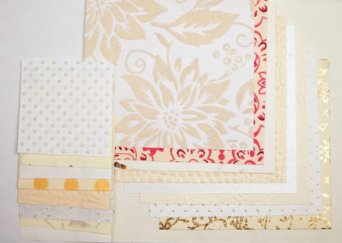 Handmade paper textures assortment