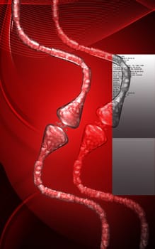 Digital illustration of Synapse in colour background