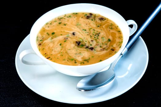 Wild mushroom cream soup