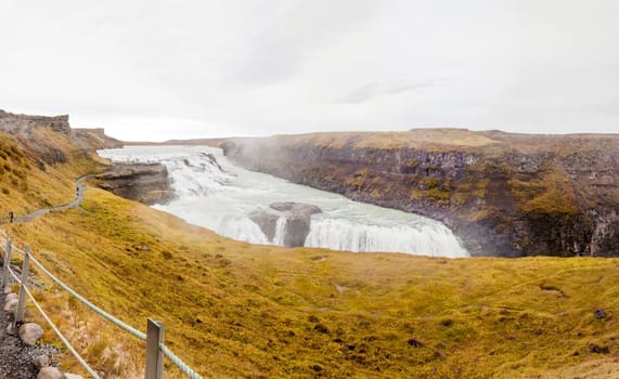 Gullfoss waterfall on Hvita river - Iceland
