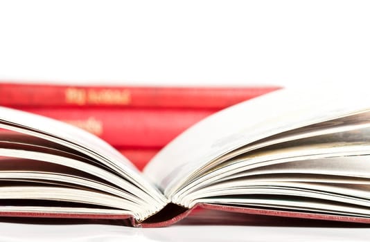Close upon open book