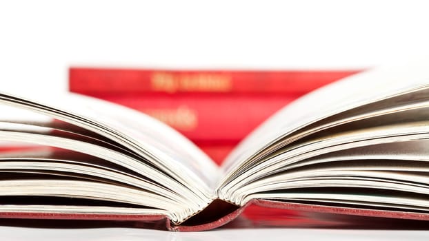Close upon open book