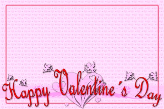 Greeting card for Valentine's Day with a space for text