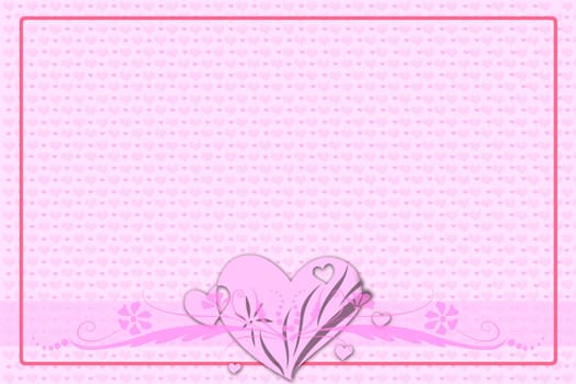 Greeting card for Valentine's Day with a space for text
