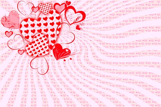 Greeting card for Valentine's Day with a space for text