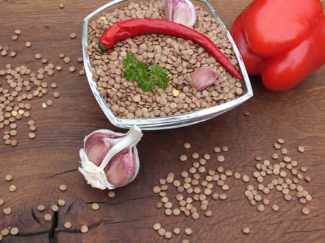 Raw lentils