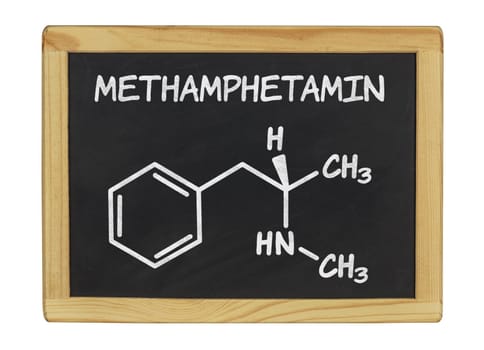 chemical structural formula of methamphetamine