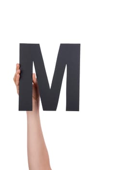 A Hand With a Black M in It, Isolated