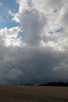 Landscape with storm clouds