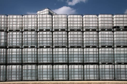 Stacked water tanks