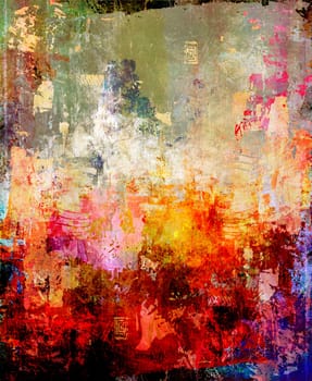 painting abstract mixed media