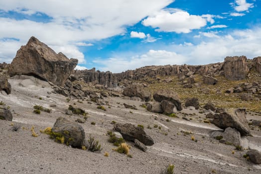 Imata Stone Forest in the peruvian Andes at Arequipa Peru