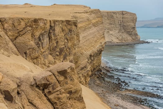 Paracas bay in the peruvian coast at Ica Peru