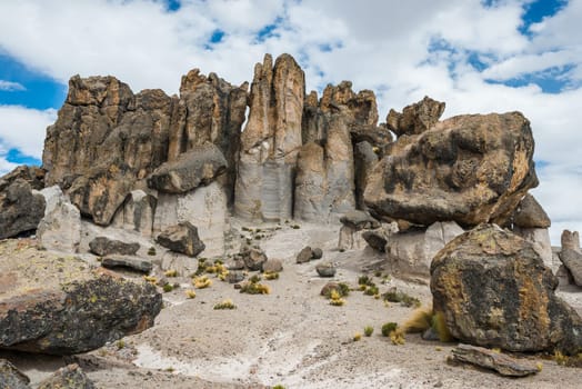 Imata Stone Forest in the peruvian Andes at Arequipa Peru