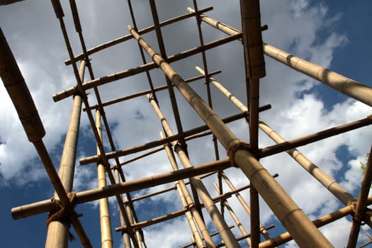 Bamboo scaffolding