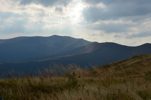 mountain, green, sky, cloud, footpath, eternity, nature, tranquil