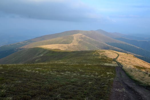mountain, sky, cloud, eternity, nature, tranquil, hill, scene, ridge
