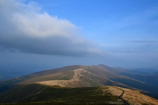 mountain, sky, cloud, eternity, nature, tranquil, hill, scene, ridge