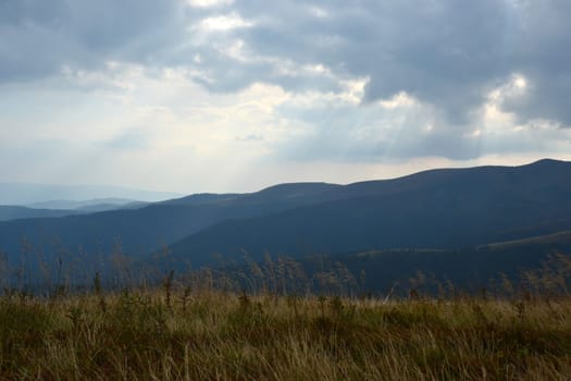 mountain, sky, cloud, eternity, nature, tranquil, hill, scene, ridge