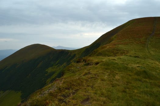 mountain, sky, cloud, eternity, nature, tranquil, hill, scene, ridge