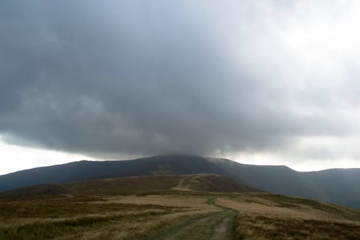 mountain, sky, cloud, eternity, nature, tranquil, hill, scene, ridge