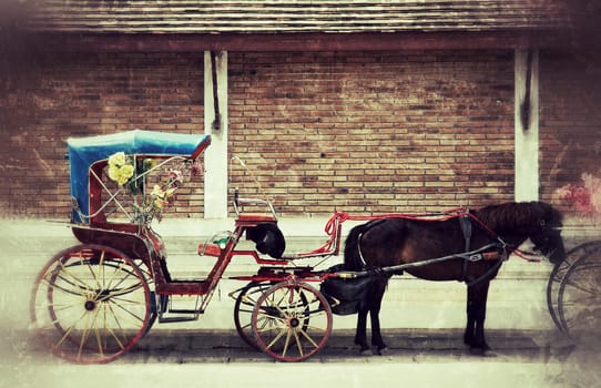 carriage vintage style in lampang northern thailand