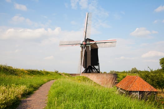 Windmill in Heusden, a fortified town in the Netherlands.