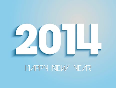 Happy new year 2014 holidays contemporary postcard illustration. EPS10 vector file with transparency layers.
