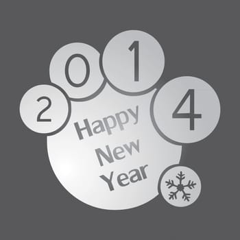 Happy new year 2014 holidays elegant greeting card background. EPS10 vector file organized in layers for easy editing.