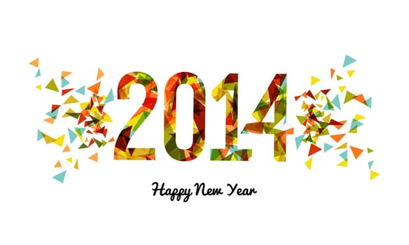 Happy new year 2014 celebration banner design background. EPS10 vector file with transparency layers.