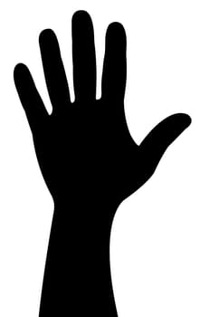 lady hand silhouette vector