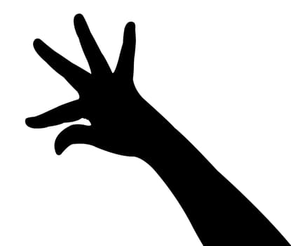 a hand silhouette vector