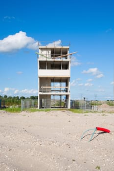 A construction site in Zeeburg, Amsterdam .