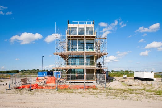 A construction site in Zeeburg, Amsterdam .