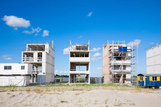 A construction site in Zeeburg, Amsterdam .
