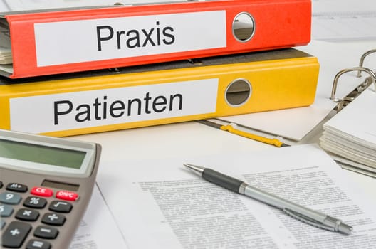 File folder labeled Practice and Patients