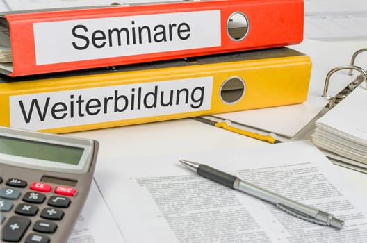 File folder labeled Seminars and Continuing Education